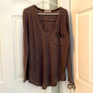 Free People, We the Free Betty Long Sleeve, charcoal, medium